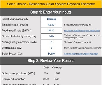 简单的太阳能回收期免费计算器